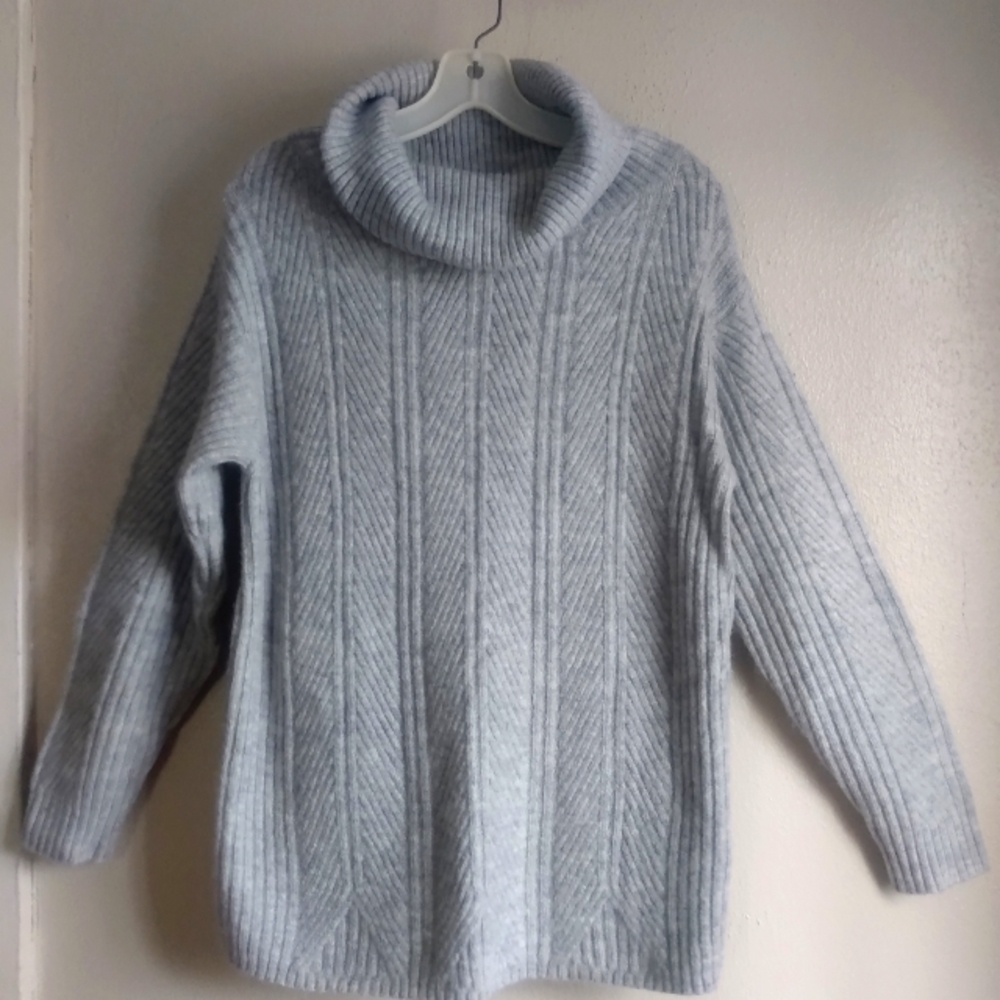 Isabel maternity turtleneck sweater women's small gray